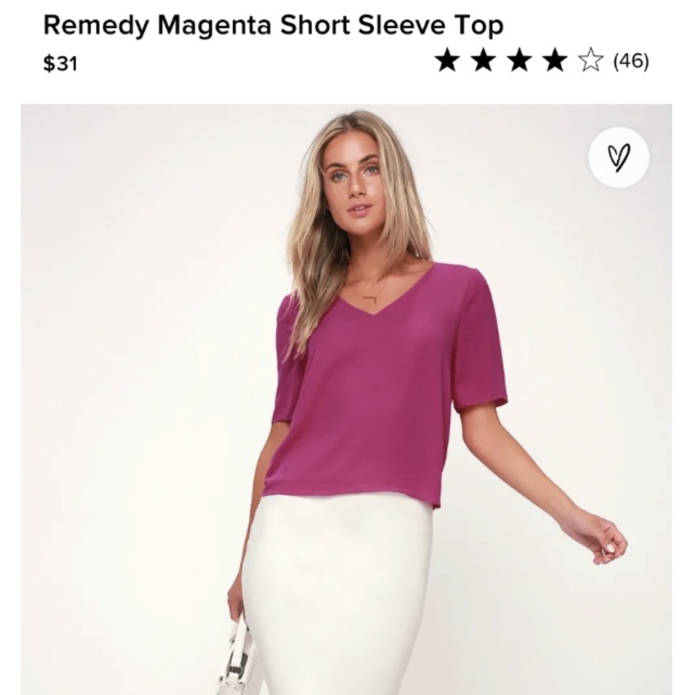 Lulus Magenta Top